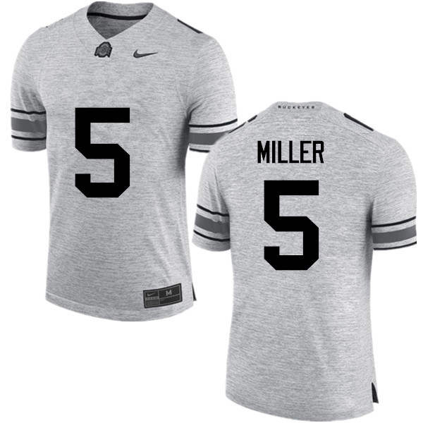 Men Ohio State Buckeyes #5 Braxton Miller College Football Jerseys Game-Gray